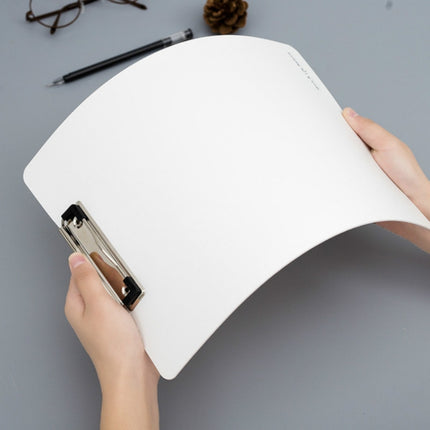 Simple File Board Folder Student Writing Board Paper Clip Restaurant Menu Folder(A4 White)-garmade.com