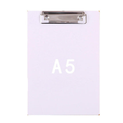 Simple File Board Folder Student Writing Board Paper Clip Restaurant Menu Folder(A5 White)-garmade.com