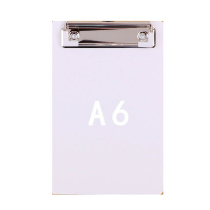 Simple File Board Folder Student Writing Board Paper Clip Restaurant Menu Folder(A6 White)-garmade.com