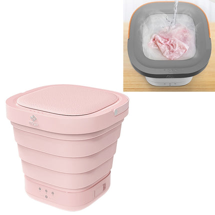 MOYU XPB30-F1 Portable Mini Automatic Household Folding Bucket Type Travel Washing Machine(Pink)-garmade.com