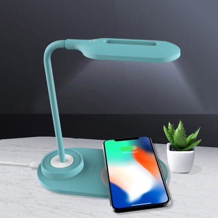 Multi-Function USB LED Lamp Touch Light with Qi Wireless Charging Pad(White)-garmade.com