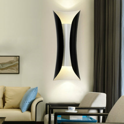 E27 LED Living Room Background Hotel Villa Corridor Bedroom Bedside Wall Lamp Small(Wood Grain Color)-garmade.com