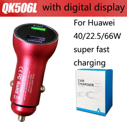 QIAKEY QK506L Dual Ports Fast Charge Car Charger(Red)-garmade.com