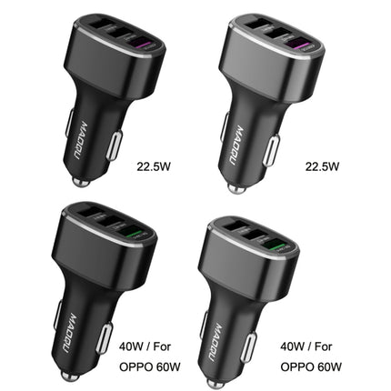 QIAKEY GT780 3 USB Ports Fast Charge Car Charger(Gray)-garmade.com