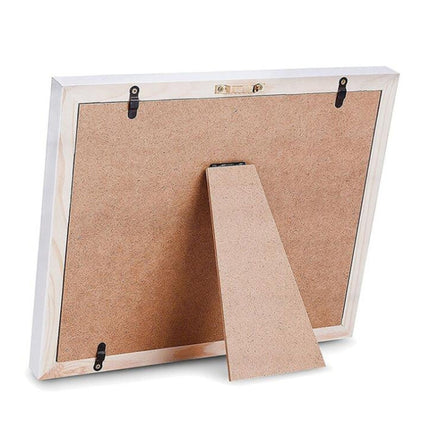 Solid Wood Three-frame BabyHands and Feet Mud Print Photo Frame with Cover(Brown Photo Frame White Mud)-garmade.com