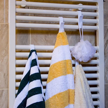 6 PCS Towel Rail Hanging Bathroom Plastic Hook Rack-garmade.com