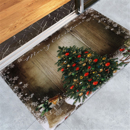 Christmas Pattern Household Non-slip Floor Mats for Home Decoration, Size:40x60cm(Christmas Tree)-garmade.com