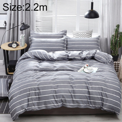 4 PCS/Set Bedding Set Happy Family Pattern Duvet Cover Flat Sheet Pillowcase Set, Size:2.2M(Foretime)-garmade.com