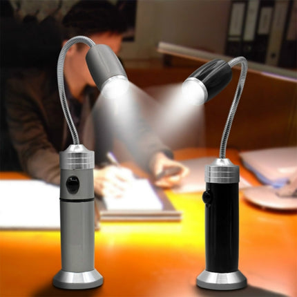 Multi-functional with Magnet Charging Rotary Zoom Turn Work Light Glare Flashlight, XPE Dry Battery(Black)-garmade.com
