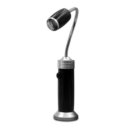 Multi-functional with Magnet Charging Rotary Zoom Turn Work Light Glare Flashlight, T6 Charging Section US Plug(Black)-garmade.com