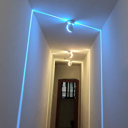 Black LED Door Frame Corridor Window Wall Spotlight(Blue Light)-garmade.com