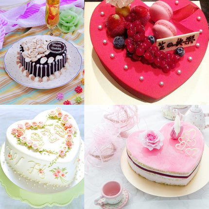 4 PCS Heart-shaped Prosthesis Foam Baking Fondant Cake Silk Flower Practice Mold, Height:10cm, Size:4 Inches-garmade.com