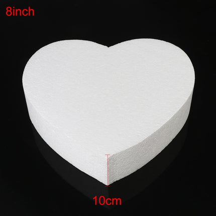 4 PCS Heart-shaped Prosthesis Foam Baking Fondant Cake Silk Flower Practice Mold, Height:10cm, Size:8 Inches-garmade.com