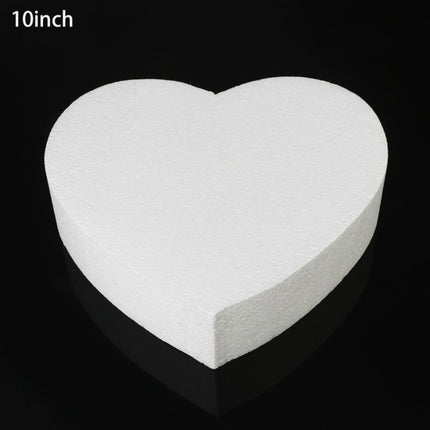 4 PCS Heart-shaped Prosthesis Foam Baking Fondant Cake Silk Flower Practice Mold, Height:7cm, Size:10 Inches-garmade.com