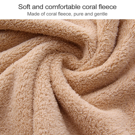 Cut Edge Towel Bath Towel Wavy Edge High Density Coral Fleece Super Absorbent Quick-drying, Size:35 × 75cm(Green)-garmade.com