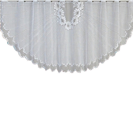 White Translucent Coffee Curtain Tulle Lace Sheer Warp Knitted Jacquard Curtains Bedroom Curtains, Size:Upper Curtain(JHM-07)-garmade.com