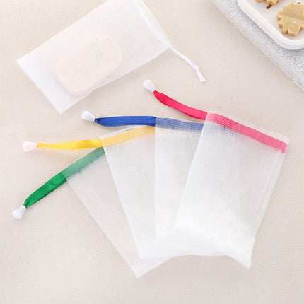 5 PCS Hanging Bag Cleaning Foam Cleanser Handmade Soap Bubble Net, Random Color Delivery-garmade.com
