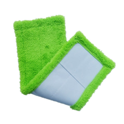 Coral Flannel Head Padded Flat Replacement Household Company Cleaning Mop Cloth Rag(Green)-garmade.com