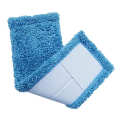 Coral Flannel Head Padded Flat Replacement Household Company Cleaning Mop Cloth Rag(Blue)-garmade.com