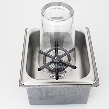 NB-1990 Stainless Steel Embedded Automatic Beer Glass Steaming Pitcher Rinser Cup Washer with Draining Plate-garmade.com