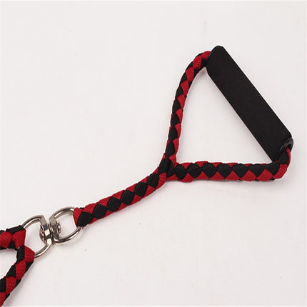 Double Dog Leashes Anti-winding Pet Traction Rope, Size:1.4m(Blue Black)-garmade.com