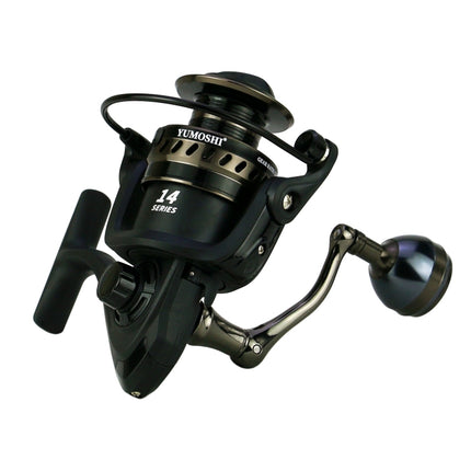 YUMOSHI LS2000 Metal Head Fishing Reel Sea Rod Spinning Reel(Metal Swing Arm+Metal Grip Pill)-garmade.com