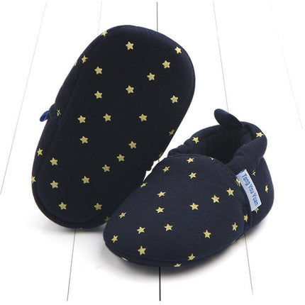 Newborn Crib Shoes Soft Sole Non-slip Cute Animal Baby Toddler Shoes, Size:Inner Length 11cm(Dark Blue)-garmade.com