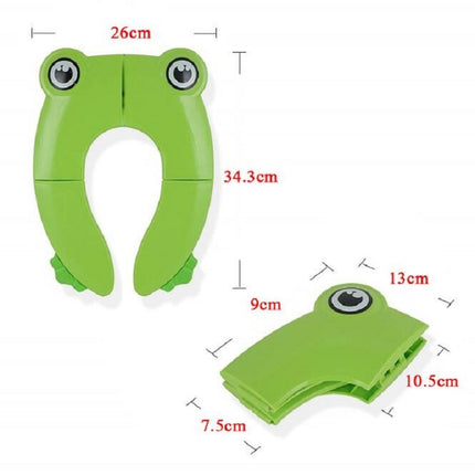 Frog-Shaped PP Material Environmental Protection Children Travel Portable Toilet Seat(Green)-garmade.com