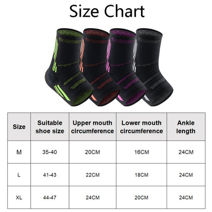 2 PCS Anti-Sprain Silicone Ankle Support Basketball Football Hiking Fitness Sports Protective Gear, Size: L (Black Green)-garmade.com