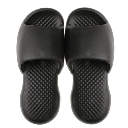 Summer Super Thick Soft Bottom Plastic Slippers Men Indoor Defensive Household Bath Slippers, Size:40-41(Black)-garmade.com