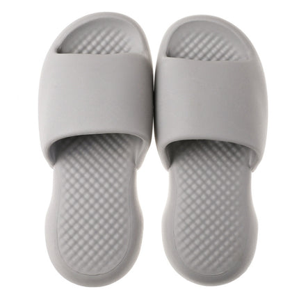 Summer Super Thick Soft Bottom Plastic Slippers Men Indoor Defensive Household Bath Slippers, Size:42-43(Light Grey)-garmade.com
