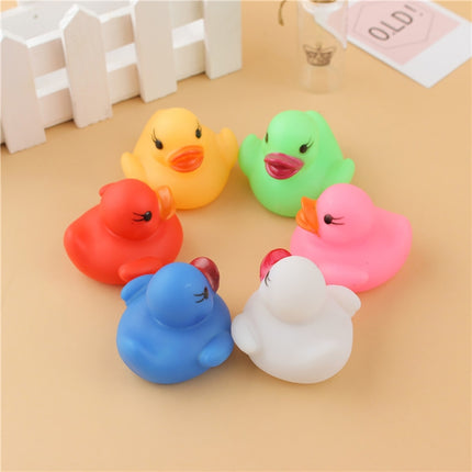 10 PCS LED Water Induction Light Duck Baby Bath Toys, Random Color Delivery-garmade.com