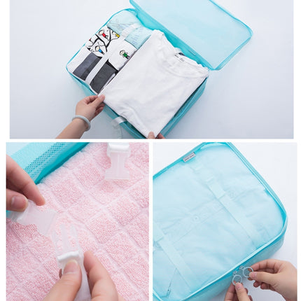 8 In 1 Cosmetic Bag Travel Storage Bag Set Folding Storage Bag(Gray)-garmade.com