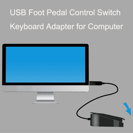 FS2017 Pcsensor USB Foot Pedal Control Switch Keyboard Adapter For Computer(Sound)-garmade.com