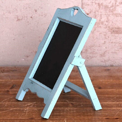 Multifunctional Wooden Desktop Memo Message Blackboard, Size:35×20×12cm(Blue)-garmade.com
