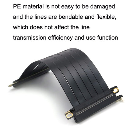 PCI-E 3.0 16X 180-degree Graphics Card Extension Cable Adapter Cable, Length: 10cm-garmade.com