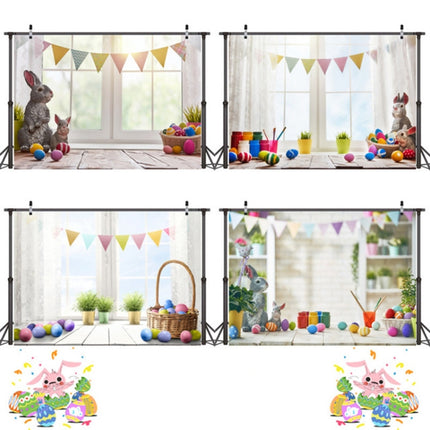 2.1m x 1.5m Easter Bunny Children Birthday Party Cartoon Photography Background Cloth(W-114)-garmade.com