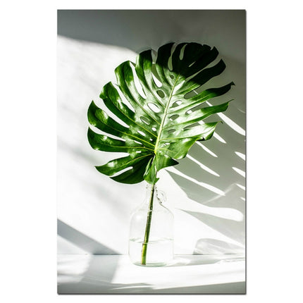 Plant Leaf English Letter Art Posters Prints Art Wall Pictures without Frame, Size:13×18cm(A Leaf)-garmade.com