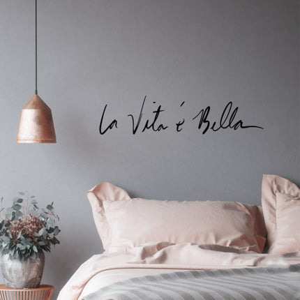 Italian Beautiful Life Decorative Wall Stickers, Size:40x8cm(Black)-garmade.com