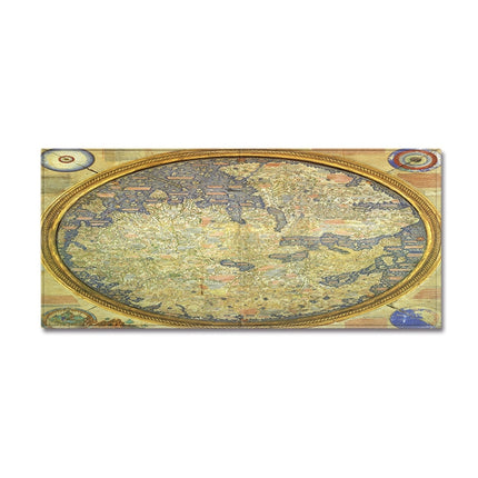 World Map Carpets Rug Bedroom Kids Baby Play Crawling Mat Memory Foam Area Rugs Carpet, Size:40x60cm(Gold Trim)-garmade.com