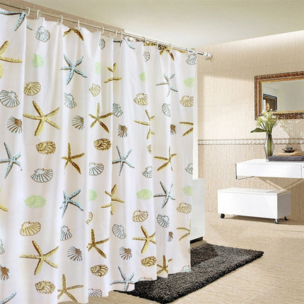 Bathroom Curtain Ocean Star Shower Curtain Environmental Protection Mildew Waterproof Shower Curtain, Size:180x240CM-garmade.com