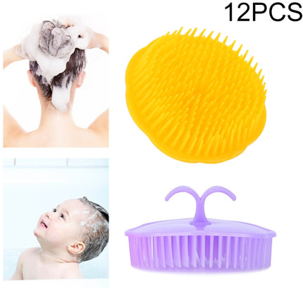 12 PCS Shampoo Brush Adult Scalp Massage Brush Soft Glue Bathroom Shampoo Comb，Random Color Delivery-garmade.com