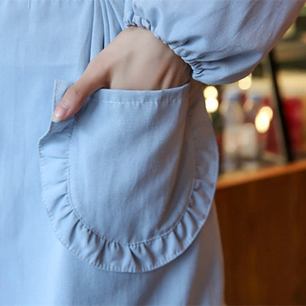 2 PCS Princess Apron Kitchen Women Work Clothes Coffee Shop Apron, Specification:Sleeveless Apron(Blue)-garmade.com