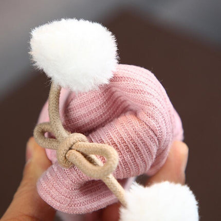 Winter Baby 0-1 Year Old Newborn Soft Bottom Plus Velvet Toddler Shoes, Size:Inner Length 11cm(Gray)-garmade.com