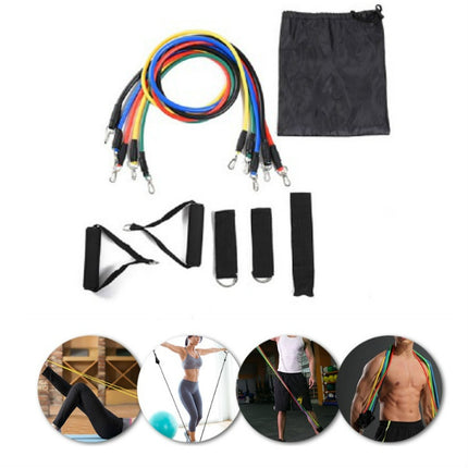 11 In 1 TPE Five-point Buckle Household Pull Rope Fitness Equipment Set-garmade.com