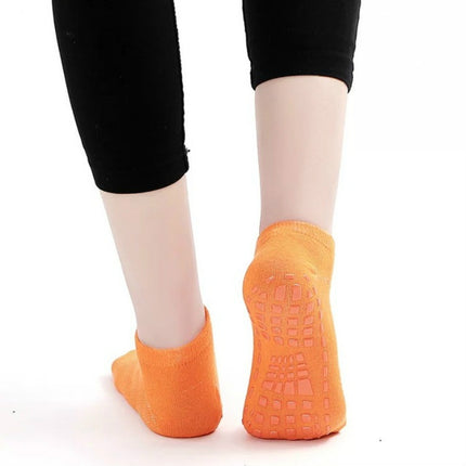 Trampoline Socks Silicone Anti-skid Socks Cotton Floor Socks, Size:32-36(Dark Orange)-garmade.com