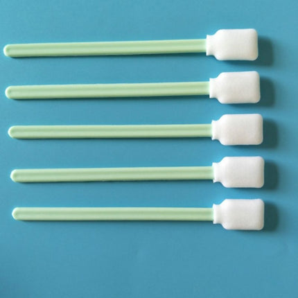 100 Sticks Inkjet Sponge Flat Head Cleaning Wipe Industrial Rod, Size:13cm(5 inch Clean Cloth Head)-garmade.com