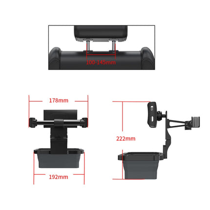 CHZ-12 Car Rear Pillow Telescopic Bracket Car Seat Phone Holder(Red)-garmade.com