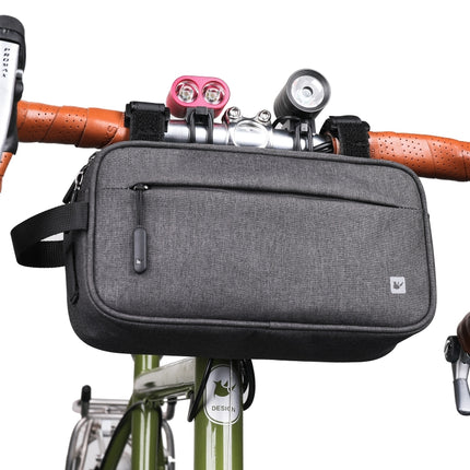 Rhinowalk X21921 2.5L Bicycle Front Hanging Bag(Full Gray)-garmade.com