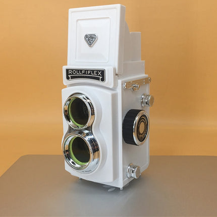 Double Reflex Camera Model Retro Camera Props Decorations Handheld Camera Model(White (Original))-garmade.com